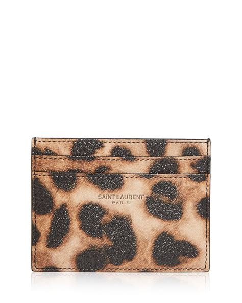 ysl leopard card holder|ysl zipped card holder.